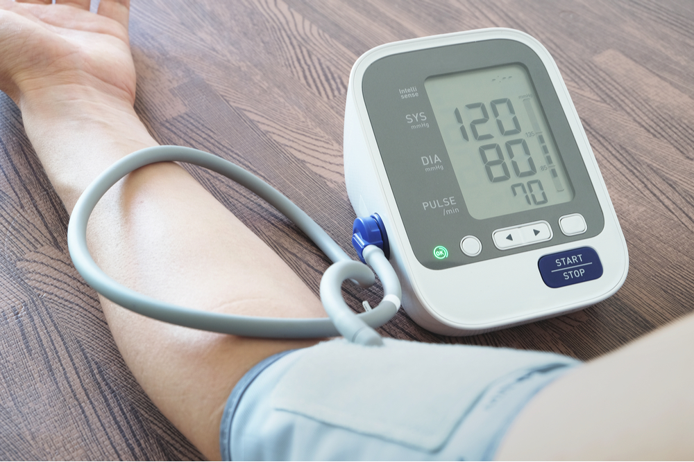 Men's health check blood pressure